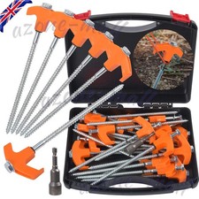 20 x Tent Pegs Screw In Hard