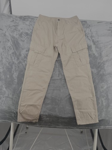 Mens cargo trousers beige - m&s,