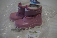 MUDDY PUDDLES BABY SNOW BOOTS - PINK - VINTEX WATER RESISTANT NYLON - DEFECTS