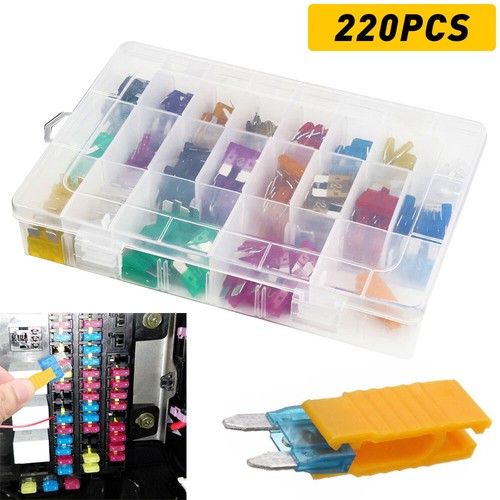 220pcs car fuses assorted - assorted, set