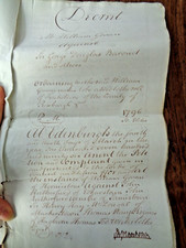 1796 HANDWRITTEN DOCUMENT