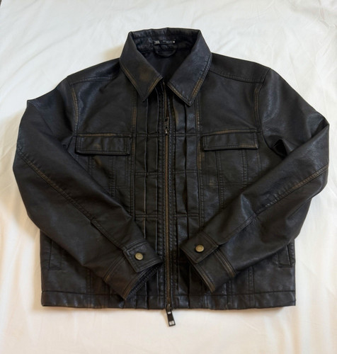 Zara men black leather - men’s,