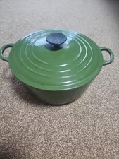 Le Creuset Cast Iron 26cm Casserole Dish In Green Made In France