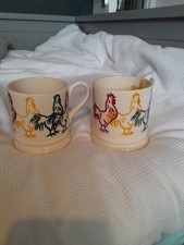 2 Emma Bridgewater Hen Mugs Excellent Used Condition