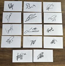 14 Signed Fleetwood Town FC 5x3 Index Cards 2023/24 (As Per Photo) Free Postage