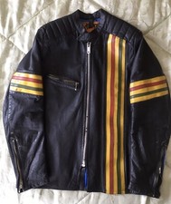 VINTAGE 1979 KETT SUPER RANGER MOTORCYCLE LEATHER JACKET CAFE RACER VOLKSWAGEN