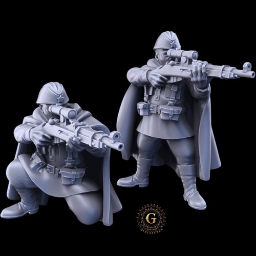 Ww2 soviet snipers figures - soviet,