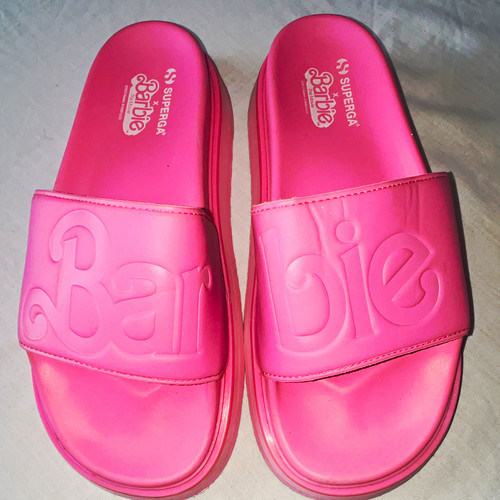 Superga barbie pink slider - barbie,
