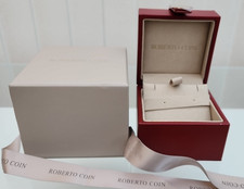 100% GENUINE ROBERTO COIN  JEWELLERY EARRING/ NECKLACE RED LEATHER BOX