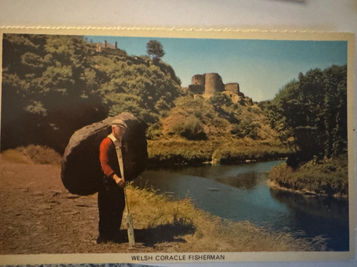 Vintage postcard welsh coracle - vintage,