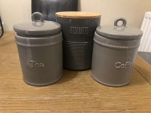 Tea coffee and biscuits - tea,, jars