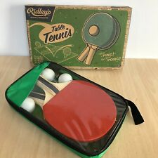 Table Tennis Set in Travel Case Table-Top Ping Pong Net Bats & Balls Ridleys New