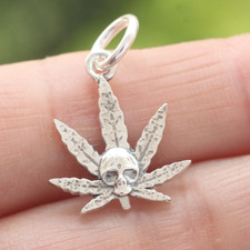 925 Sterling Silver Skull Weed