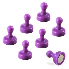 7 Strong Fridge Magnets, Large Magnetic Push Pins for Glass Memo Board, Skittle