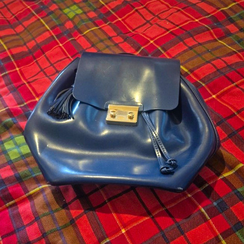 Lacoste blue leather backpack - lacoste,