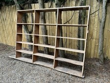 Vintage Large Wooden Workshop Garage Shed Shelving Pigeon Holes Rustic #
