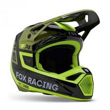 FOX Racing MX Helmet - V1 RACE-SPEC - Green/Fluo Yellow