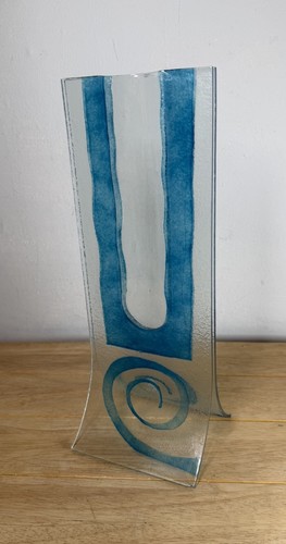 Carneol glass vase clear - carneol, blue