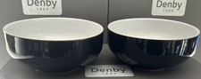 2 DENBY JET CEREAL BOWLS