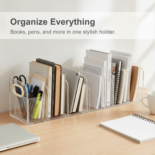Transparent desk book storage - transparent,