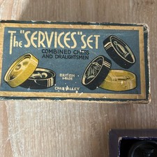 Vintage Draughts And Chess Set