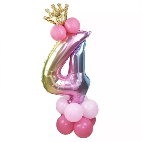 4th birthday balloon stand - 4th,