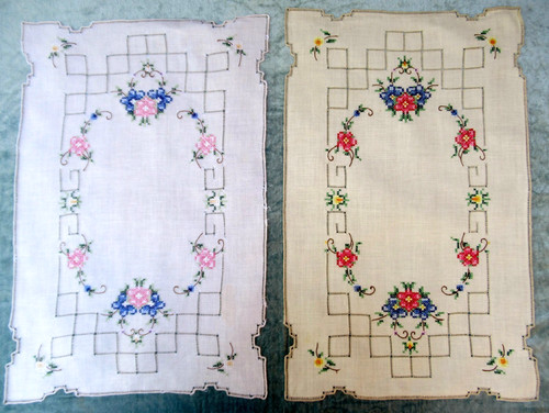 Vintage cream linen - 2,
