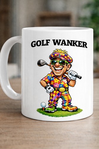 Golf wanker mug funny - wanker,