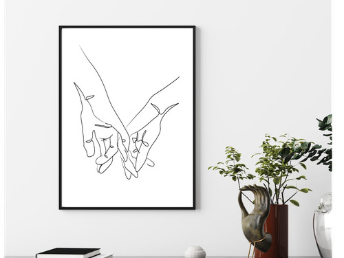 Line art prints female - line,
