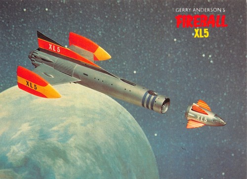 Fireball xl5 postcards - fireball,