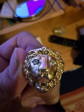 9ct GOLD LION HEAD FACE RING