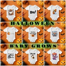 Halloween Baby Grow | Cute Spooky Print Bodysuit | Newborn Infant Outfit Gifts