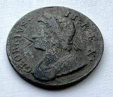 1737 Half Penny - George II British Copper Coin*C-559