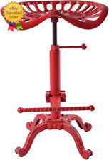 Rustic Industrial Farmhouse Tractor Seat Adjustable Bar Stool Industrial Bar