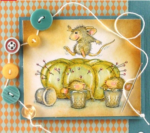 Clear stamps mouse house - mouse,