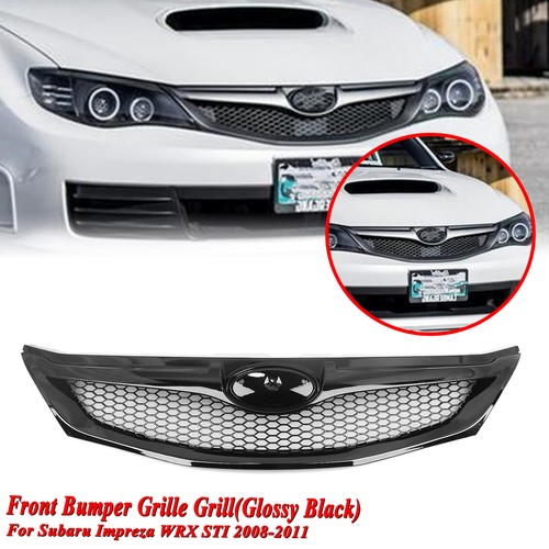 Gloss black front bumper - black,
