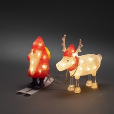 Lit Santa & Reindeer Christmas