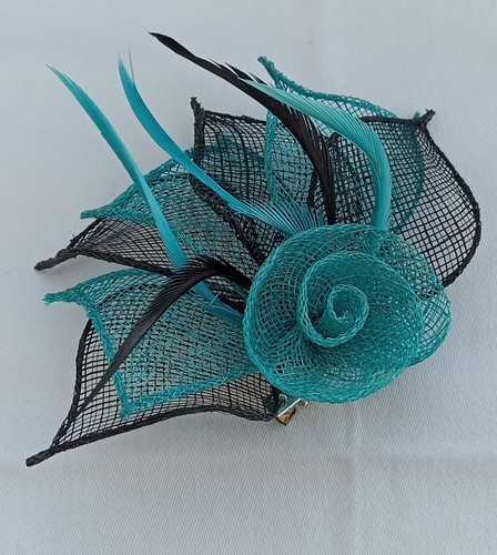 Turquoise blue black hessian - blue,