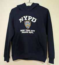 NYPD Sweatshirt Hoodie,  Navy Blue, Boys Size L 14-16