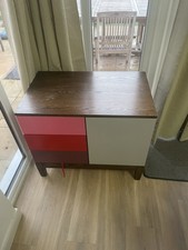 Vernay Sideboard, Dark Stain Ash with Multicolour Red (Made.com)