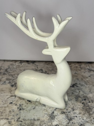 Vintage cast metal deer - cast,