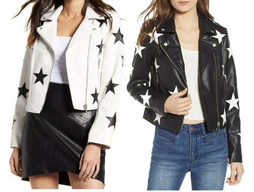 Women white black leather - white,