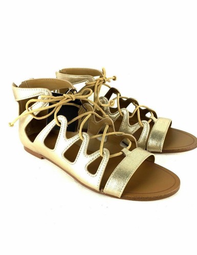 Zara gold flat - zara, gladiator