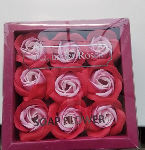 Red and pink rose soap - and,