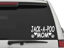 JACK-A-POO MOM Sticker Decal