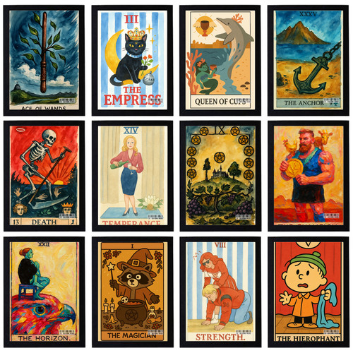 Vintage tarot cards - cards, poster