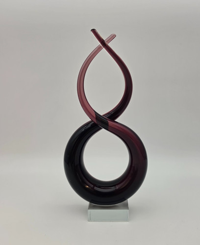 Sculpture glass purple - -,