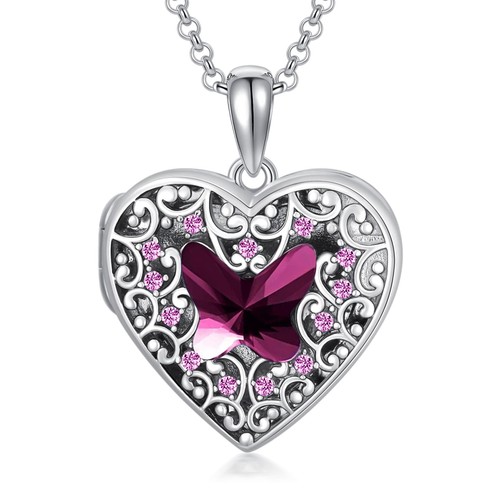 Heart locket necklace - heart, that
