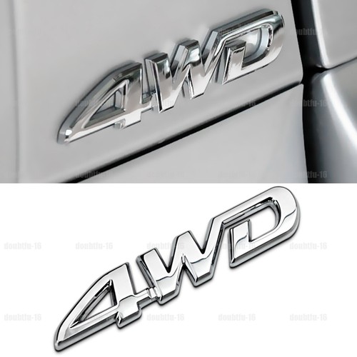 Silver chrome 4wd - 3d, logo