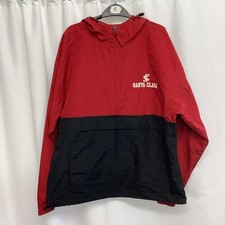 Vintage Champion Santa Clara Broncos Red Hooded Windbreaker Jacket Size Small